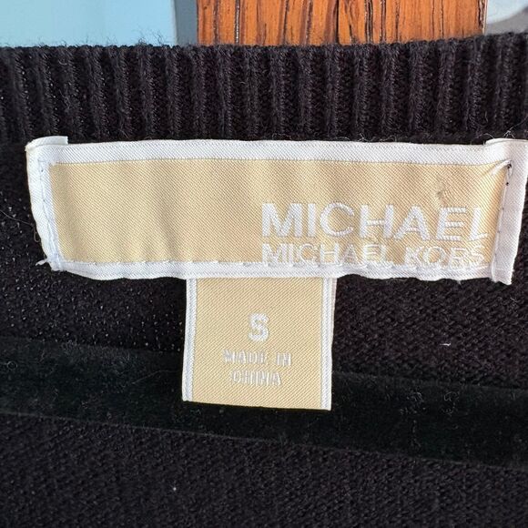 MICHAEL Michael Kors Black Sweater with Silver Zipper Detail size S - Picture 6 of 7